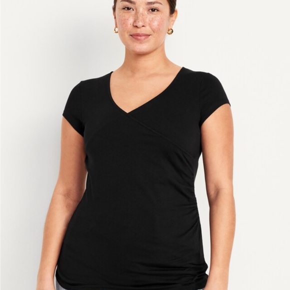 MATERNITY CROSS-FRONT NURSING SHIRT NWT - Picture 1 of 9